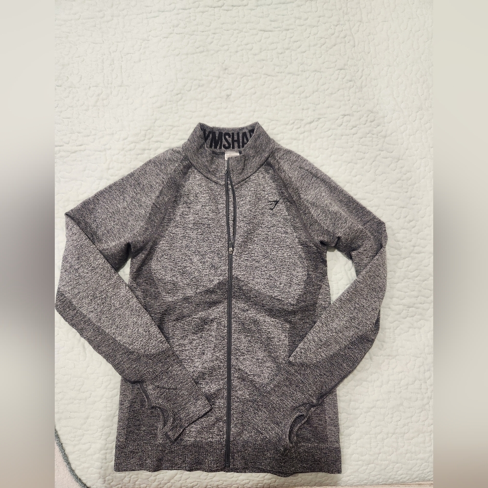 Gymshark - Flex Zip Through Jacket - Charcoal Marl - Large - Picture 6 of 7